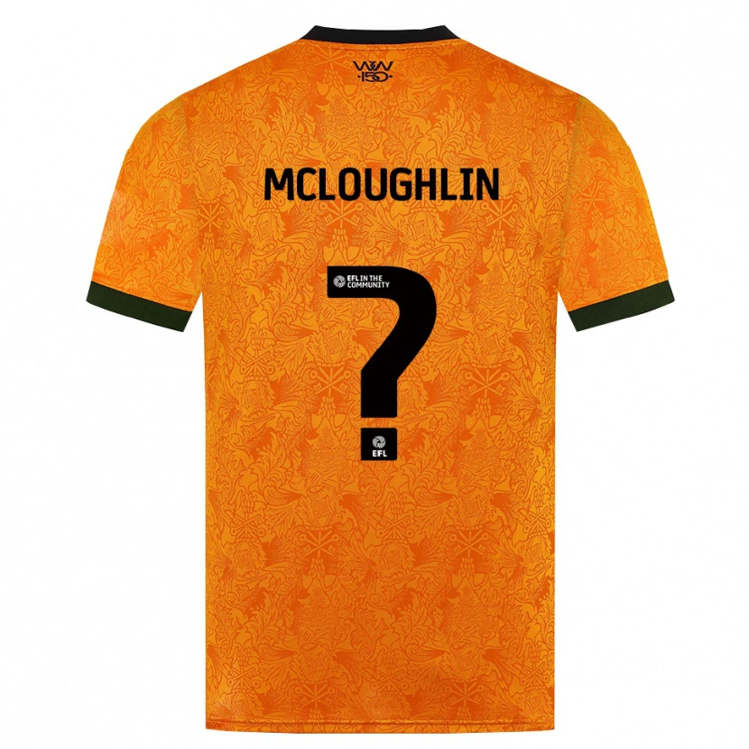 Danxen Enfant Maillot Lee Mcloughlin #0 Orange Noir Tenues Domicile 2026/27 T-Shirt