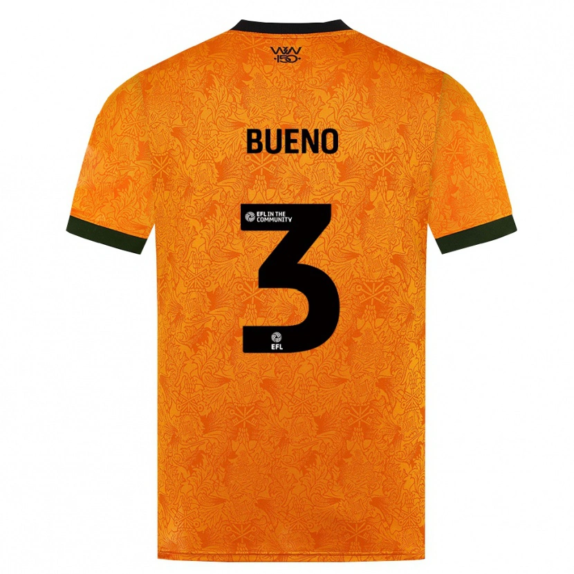 Danxen Enfant Maillot Hugo Bueno #3 Orange Noir Tenues Domicile 2026/27 T-Shirt