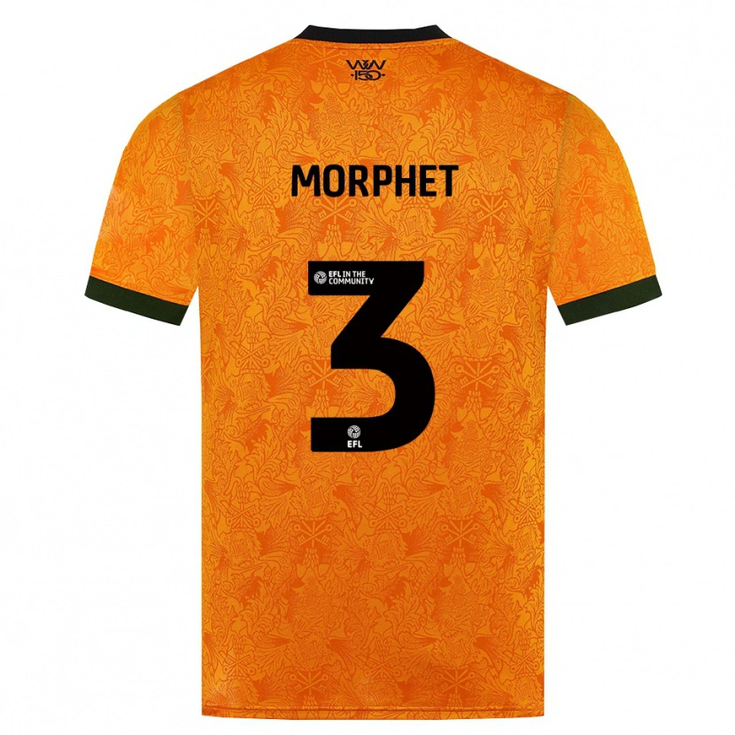 Danxen Enfant Maillot Anna Morphet #3 Orange Noir Tenues Domicile 2026/27 T-Shirt