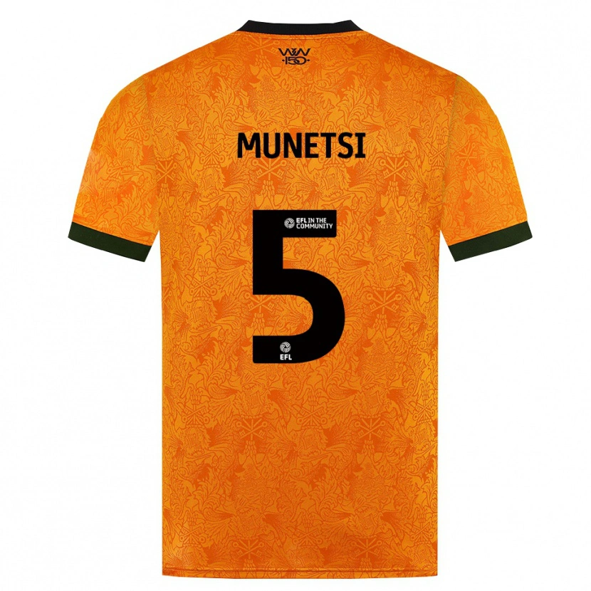 Danxen Enfant Maillot Marshall Munetsi #5 Orange Noir Tenues Domicile 2026/27 T-Shirt