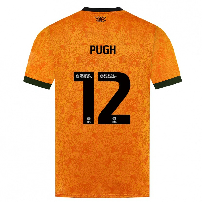 Danxen Enfant Maillot Caden Pugh #12 Orange Noir Tenues Domicile 2026/27 T-Shirt