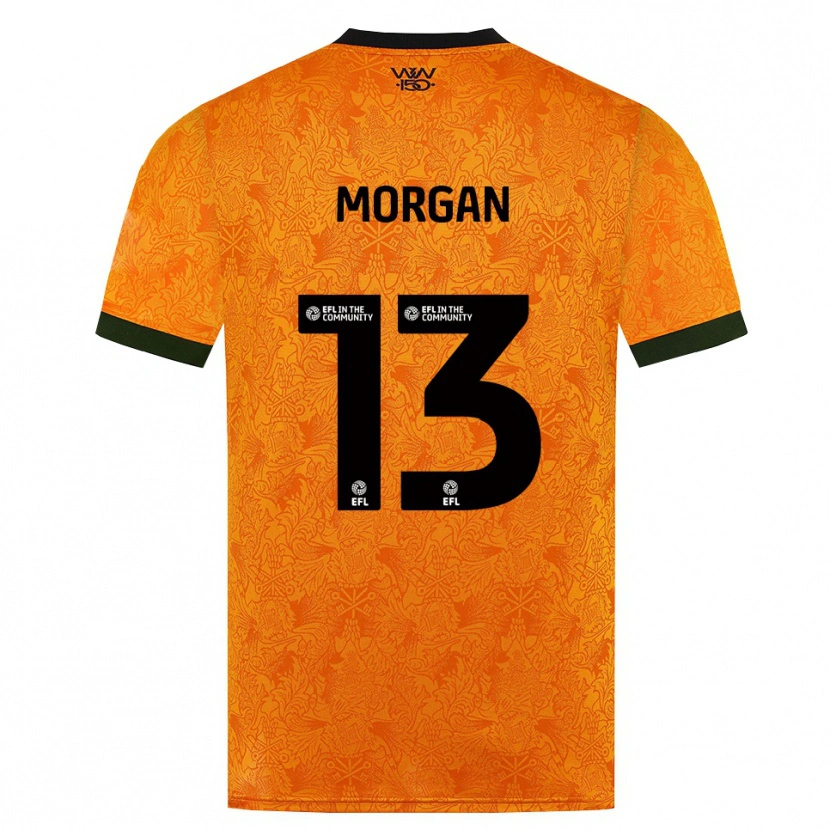 Danxen Enfant Maillot Bobby Morgan #13 Orange Noir Tenues Domicile 2026/27 T-Shirt