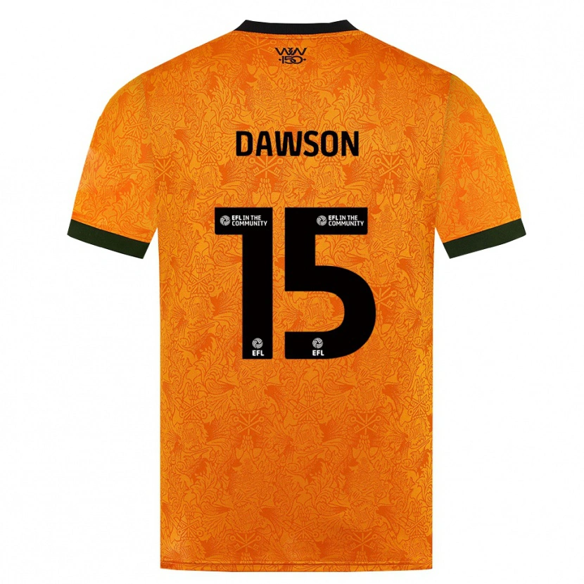 Danxen Enfant Maillot Craig Dawson #15 Orange Noir Tenues Domicile 2026/27 T-Shirt