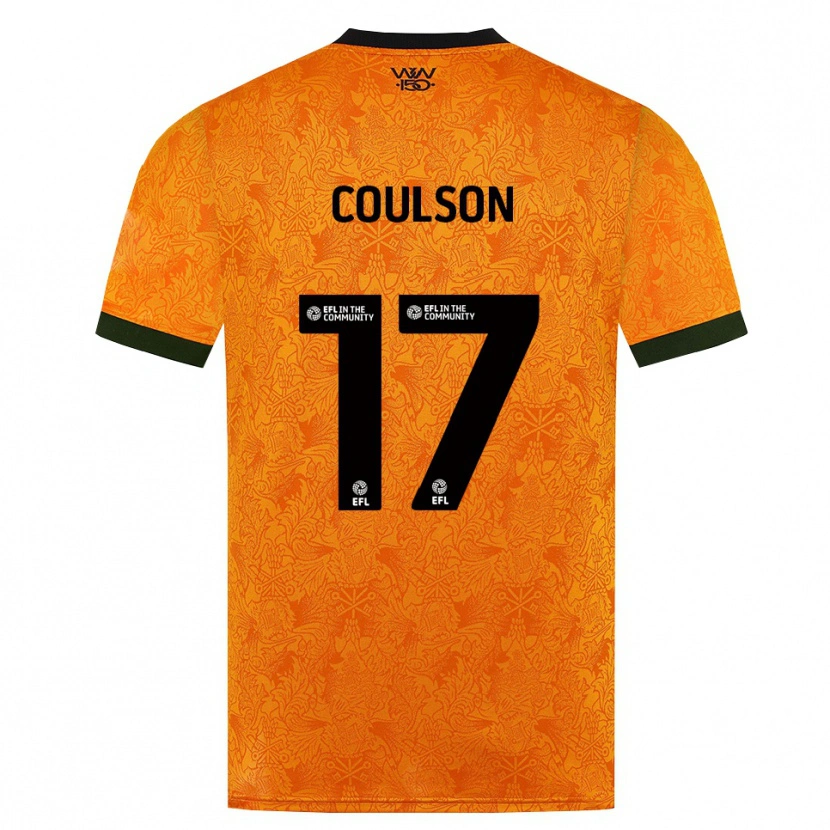 Danxen Enfant Maillot Tyler Coulson #17 Orange Noir Tenues Domicile 2026/27 T-Shirt