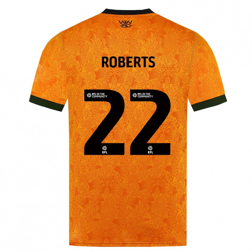 Danxen Enfant Maillot Beth Roberts #22 Orange Noir Tenues Domicile 2026/27 T-Shirt