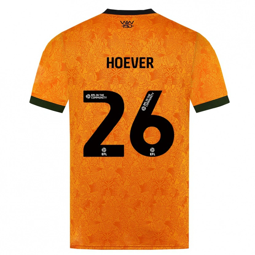 Danxen Enfant Maillot Ki-Jana Hoever #26 Orange Noir Tenues Domicile 2026/27 T-Shirt