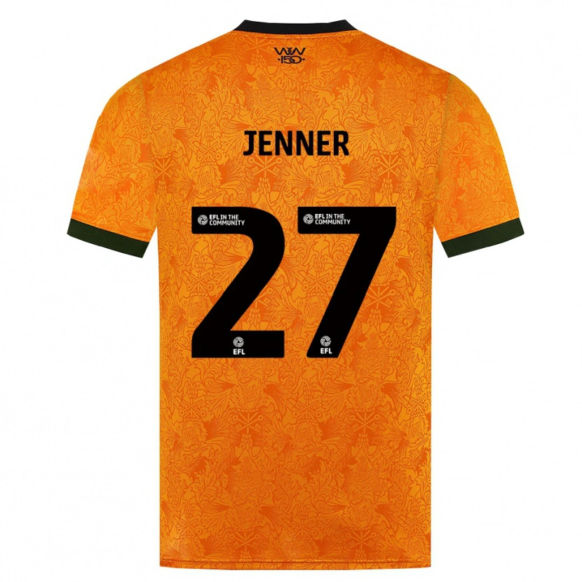 Danxen Enfant Maillot Abbi Jenner #27 Orange Noir Tenues Domicile 2026/27 T-Shirt