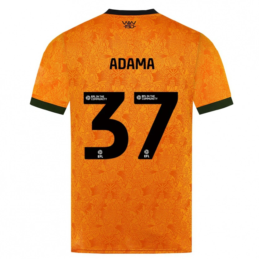 Danxen Enfant Maillot Adama Traore #37 Orange Noir Tenues Domicile 2026/27 T-Shirt