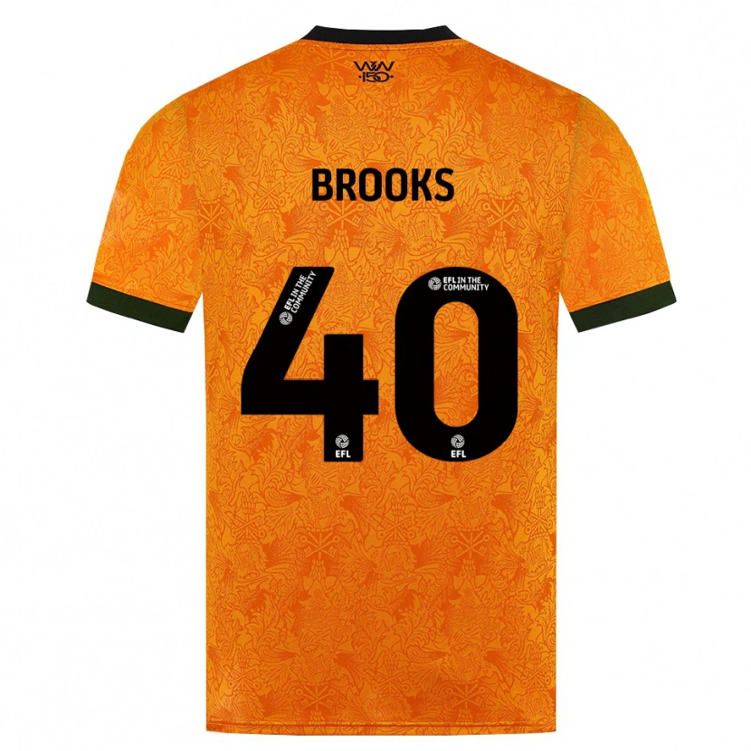 Danxen Enfant Maillot Alfie Brooks #40 Orange Noir Tenues Domicile 2026/27 T-Shirt
