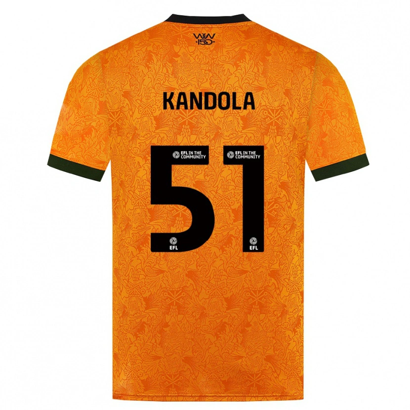 Danxen Enfant Maillot Kam Kandola #51 Orange Noir Tenues Domicile 2026/27 T-Shirt