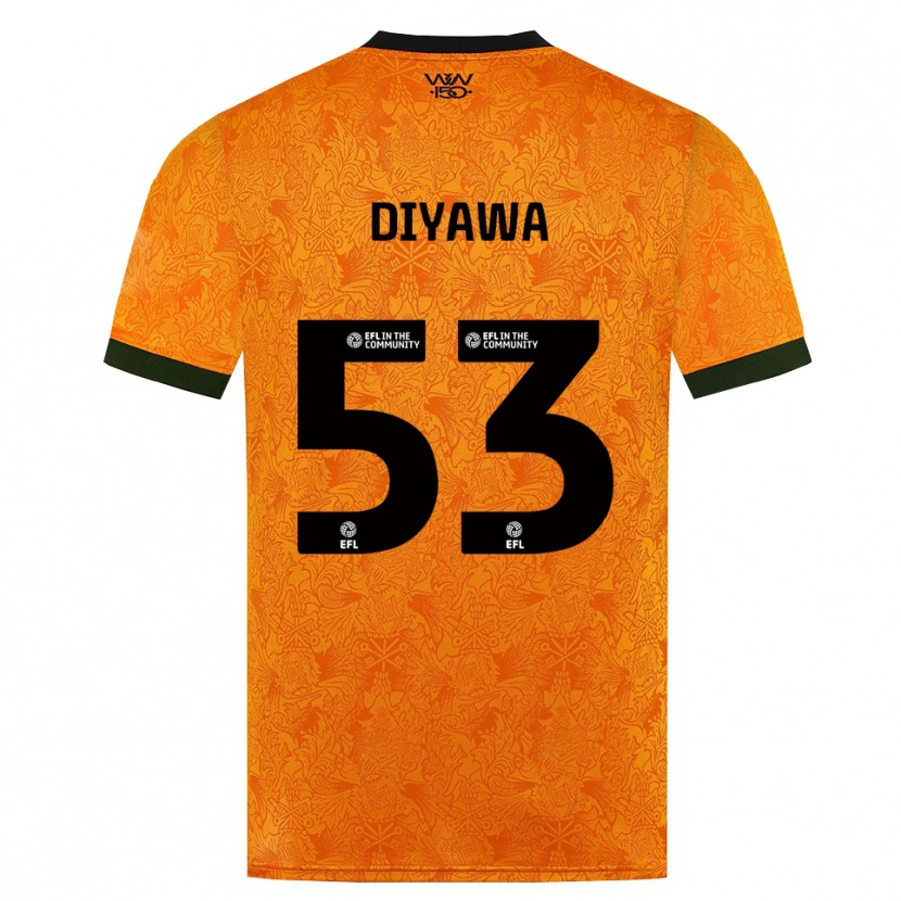 Danxen Enfant Maillot Aaron Keto Diyawa #53 Orange Noir Tenues Domicile 2026/27 T-Shirt