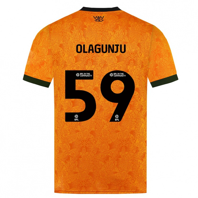Danxen Enfant Maillot Saheed Olagunju #59 Orange Noir Tenues Domicile 2026/27 T-Shirt