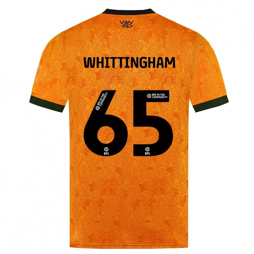 Danxen Enfant Maillot Matthew Whittingham #65 Orange Noir Tenues Domicile 2026/27 T-Shirt