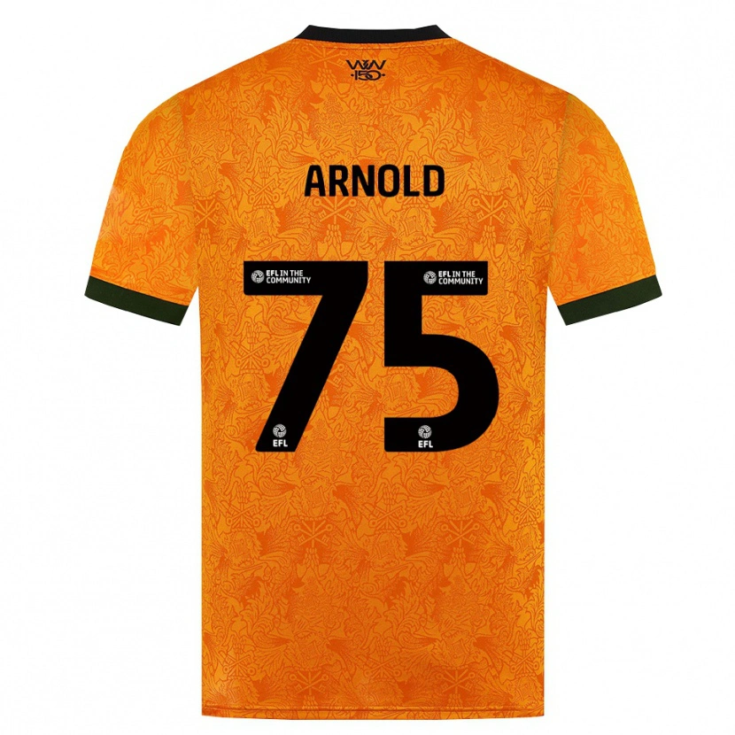 Danxen Enfant Maillot Alfie Arnold #75 Orange Noir Tenues Domicile 2026/27 T-Shirt
