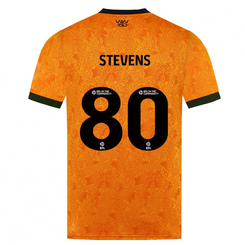 Danxen Enfant Maillot Mason Stevens #80 Orange Noir Tenues Domicile 2026/27 T-Shirt