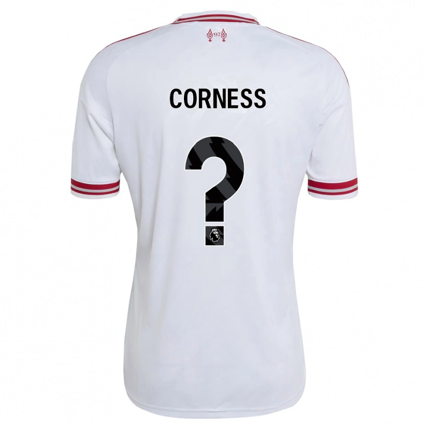 Danxen Enfant Maillot Dominic Corness #0 Rouge Blanc Tenues Extérieur 2026/27 T-Shirt