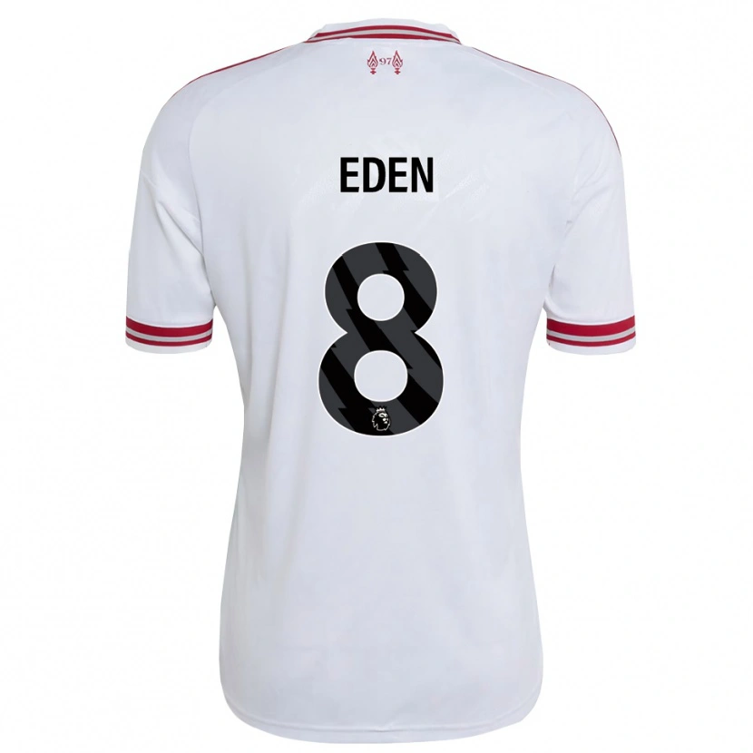 Danxen Enfant Maillot Luca Eden #8 Rouge Blanc Tenues Extérieur 2026/27 T-Shirt