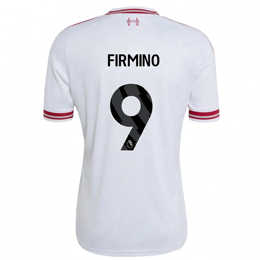 Danxen Enfant Maillot Roberto Firmino #9 Rouge Blanc Tenues Extérieur 2026/27 T-Shirt