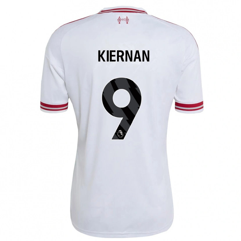 Danxen Enfant Maillot Leanne Kiernan #9 Rouge Blanc Tenues Extérieur 2026/27 T-Shirt