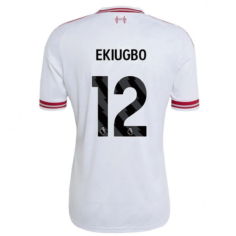 Danxen Enfant Maillot Shadrach Ekiugbo #12 Rouge Blanc Tenues Extérieur 2026/27 T-Shirt