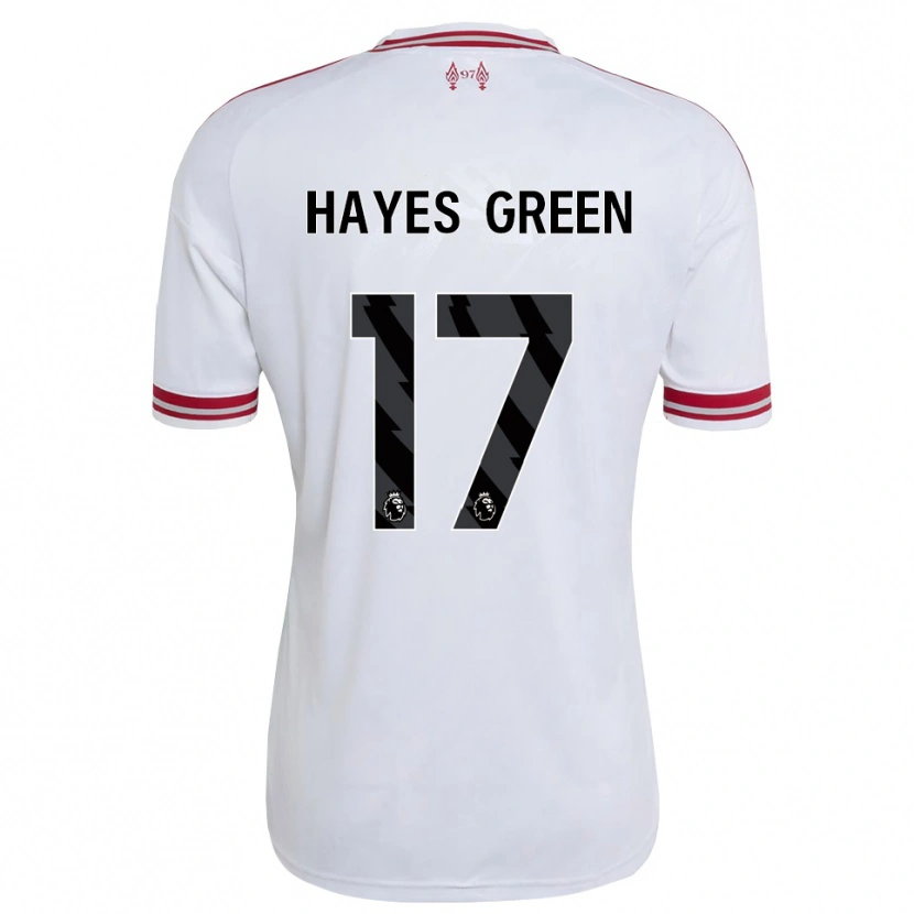 Danxen Enfant Maillot Charlie Hayes-Green #17 Rouge Blanc Tenues Extérieur 2026/27 T-Shirt