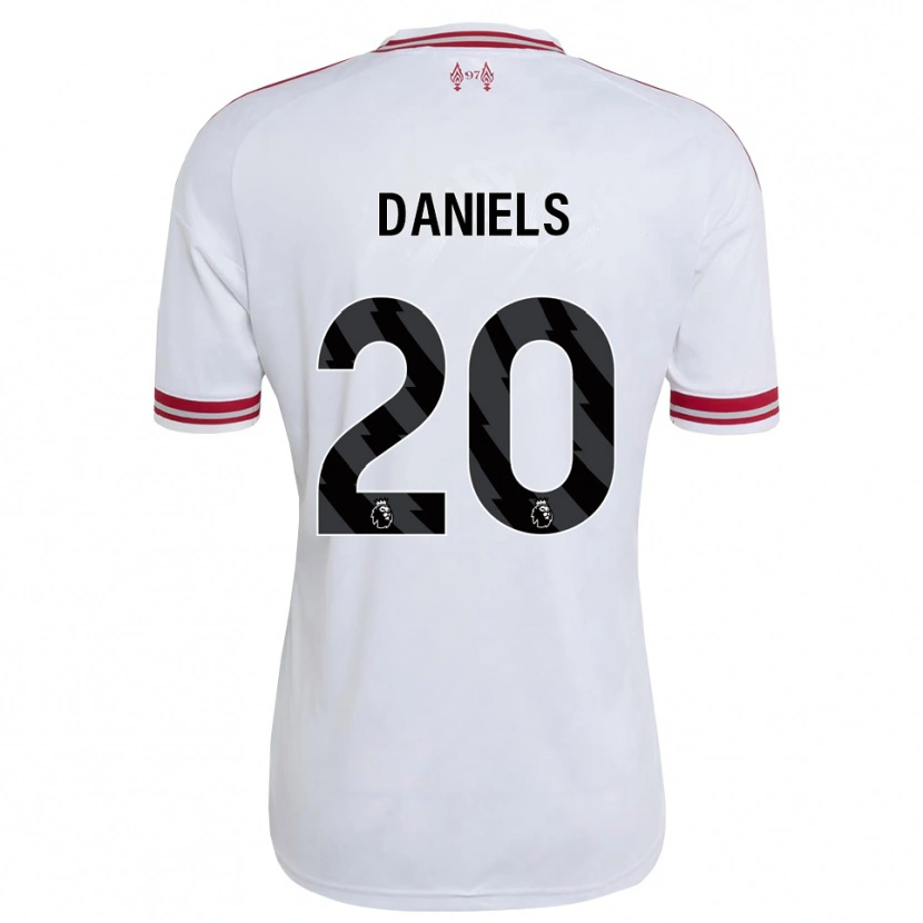 Danxen Enfant Maillot Yana Daniels #20 Rouge Blanc Tenues Extérieur 2026/27 T-Shirt