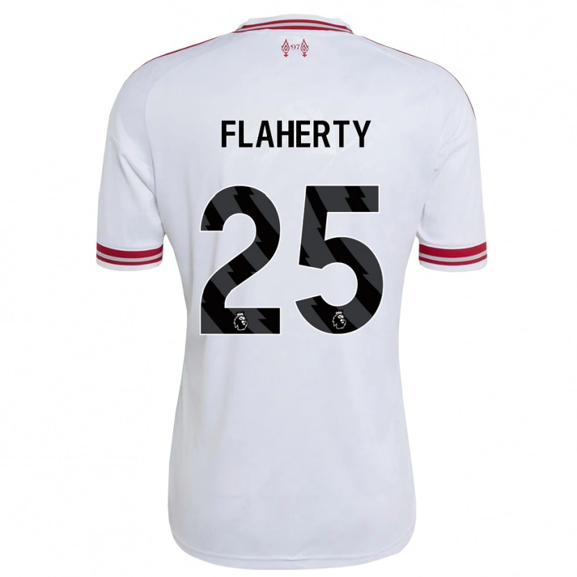 Danxen Enfant Maillot Gilly Flaherty #25 Rouge Blanc Tenues Extérieur 2026/27 T-Shirt