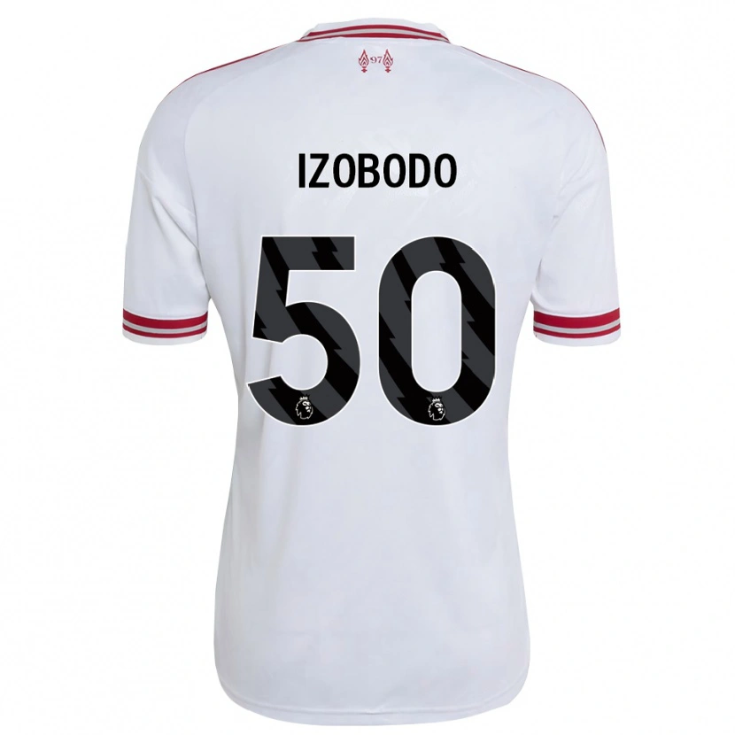 Danxen Enfant Maillot Elijah Izobodo John #50 Rouge Blanc Tenues Extérieur 2026/27 T-Shirt