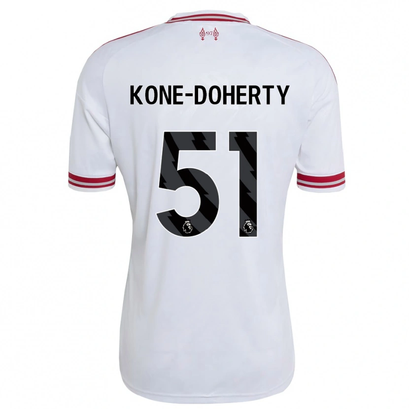 Danxen Enfant Maillot Trent Kone-Doherty #51 Rouge Blanc Tenues Extérieur 2026/27 T-Shirt