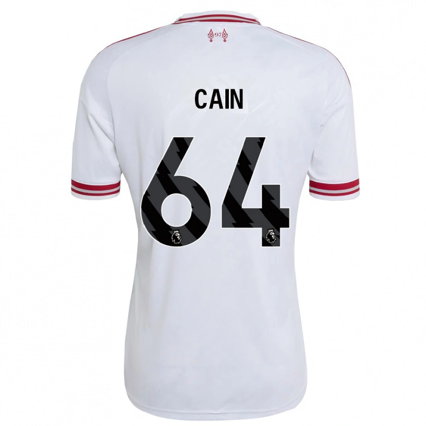 Danxen Enfant Maillot Jake Cain #64 Rouge Blanc Tenues Extérieur 2026/27 T-Shirt
