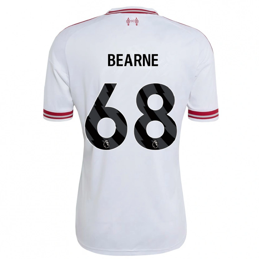 Danxen Enfant Maillot Jack Bearne #68 Rouge Blanc Tenues Extérieur 2026/27 T-Shirt