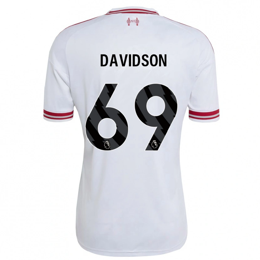 Danxen Enfant Maillot Josh Davidson #69 Rouge Blanc Tenues Extérieur 2026/27 T-Shirt