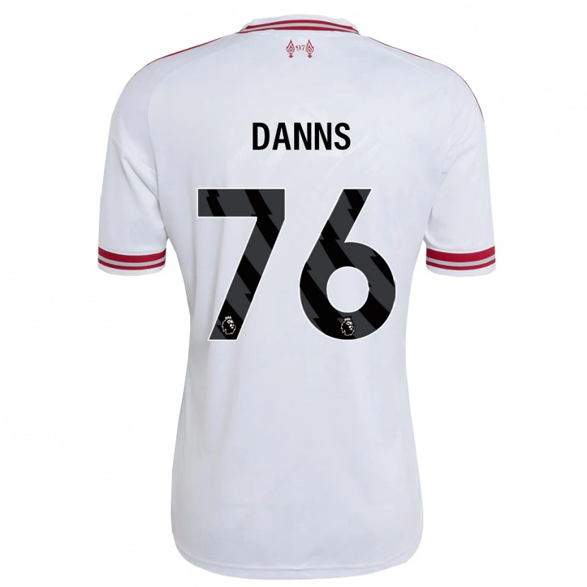 Danxen Enfant Maillot Jayden Danns #76 Rouge Blanc Tenues Extérieur 2026/27 T-Shirt