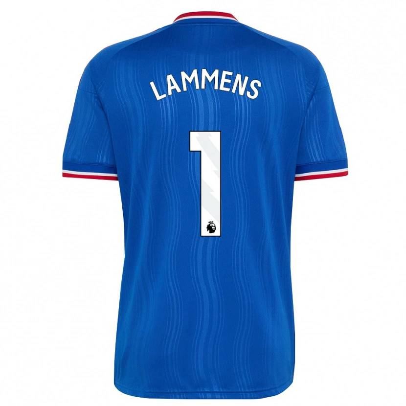 Danxen Enfant Maillot Senne Lammens #1 Bleu Blanc Rouge Tenues Extérieur 2026/27 T-Shirt