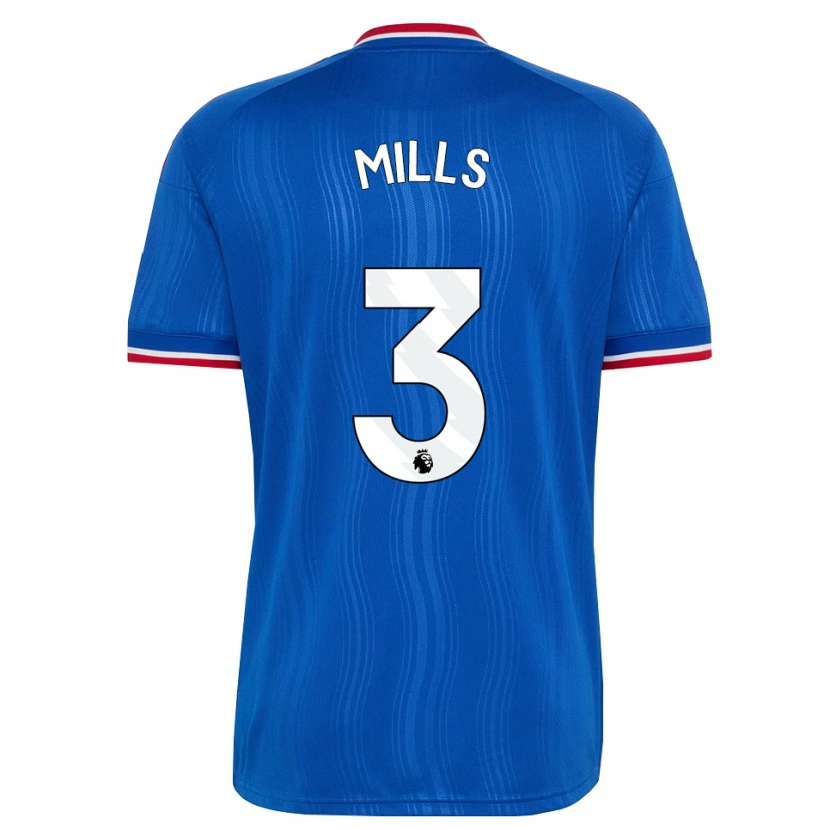 Danxen Enfant Maillot Albert Mills #3 Bleu Blanc Rouge Tenues Extérieur 2026/27 T-Shirt