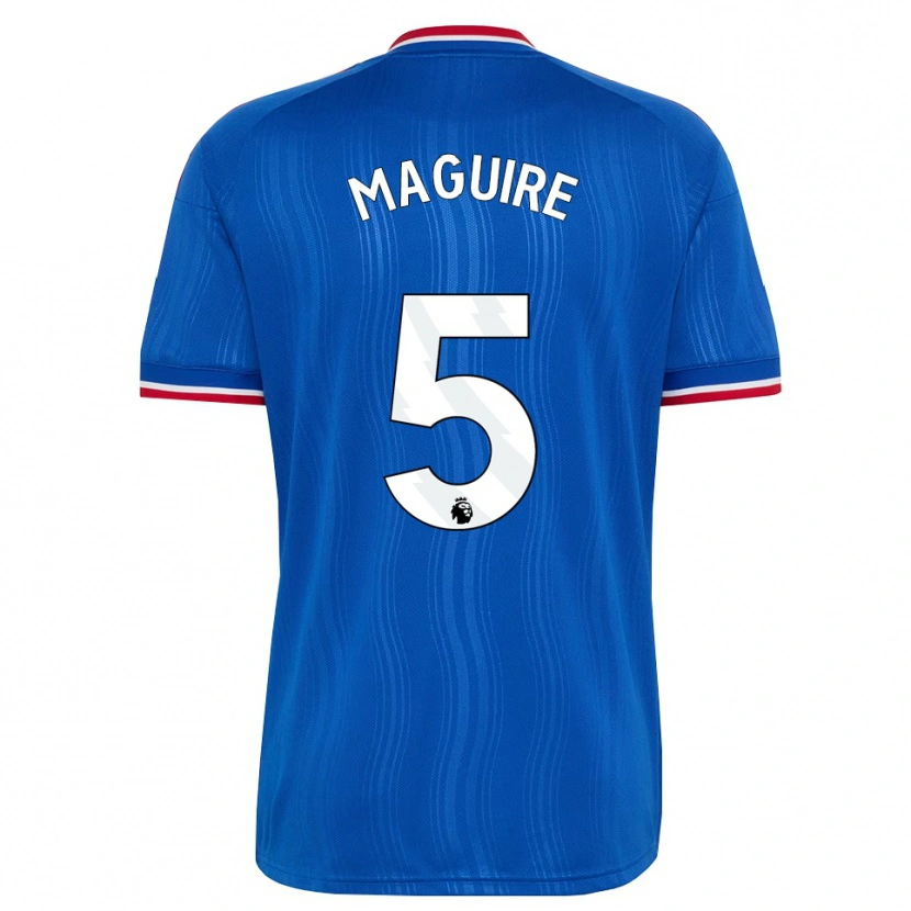 Danxen Enfant Maillot Harry Maguire #5 Bleu Blanc Rouge Tenues Extérieur 2026/27 T-Shirt