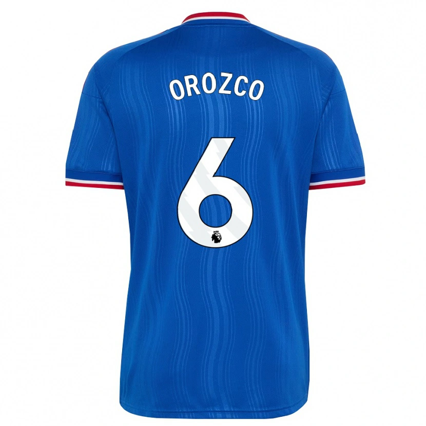 Danxen Enfant Maillot Cristian Orozco #6 Bleu Blanc Rouge Tenues Extérieur 2026/27 T-Shirt
