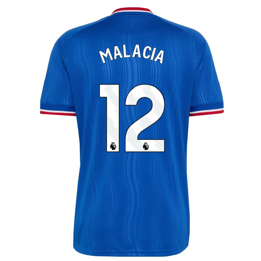 Danxen Enfant Maillot Tyrell Malacia #12 Bleu Blanc Rouge Tenues Extérieur 2026/27 T-Shirt