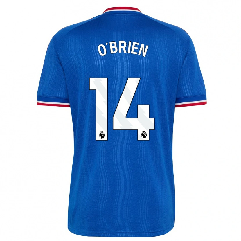 Danxen Enfant Maillot Sam O'brien #14 Bleu Blanc Rouge Tenues Extérieur 2026/27 T-Shirt