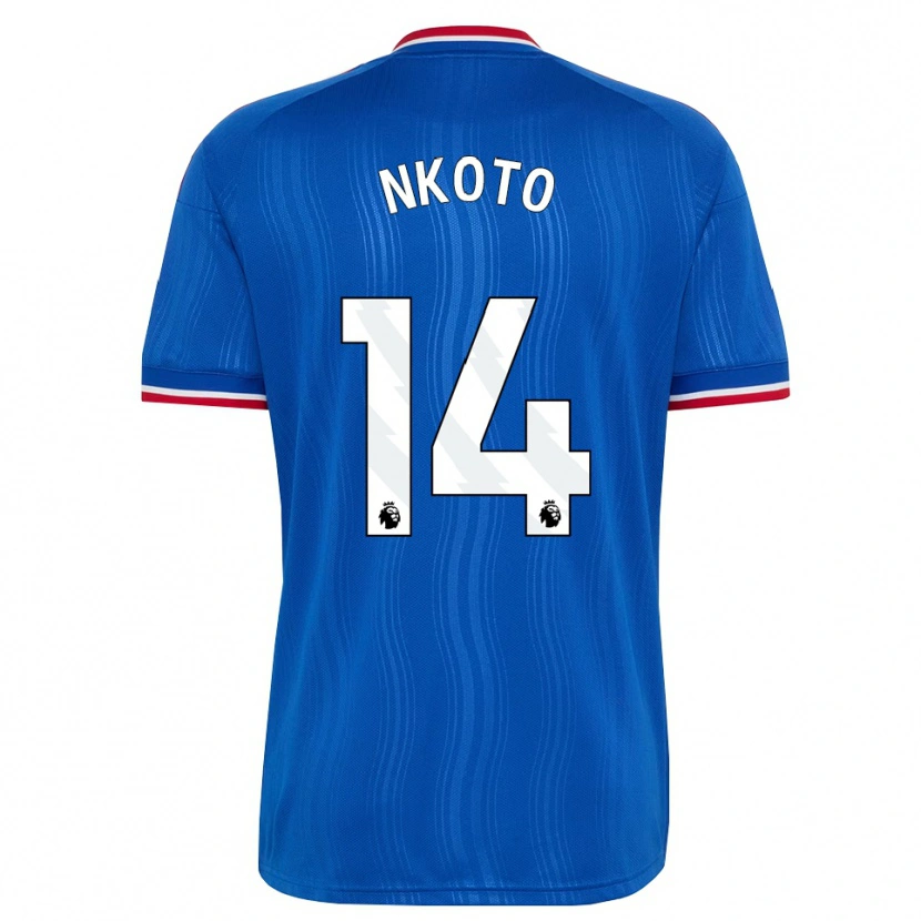 Danxen Enfant Maillot Bassirou Nkoto #14 Bleu Blanc Rouge Tenues Extérieur 2026/27 T-Shirt