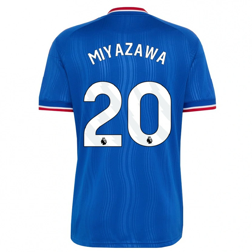 Danxen Enfant Maillot Hinata Miyazawa #20 Bleu Blanc Rouge Tenues Extérieur 2026/27 T-Shirt