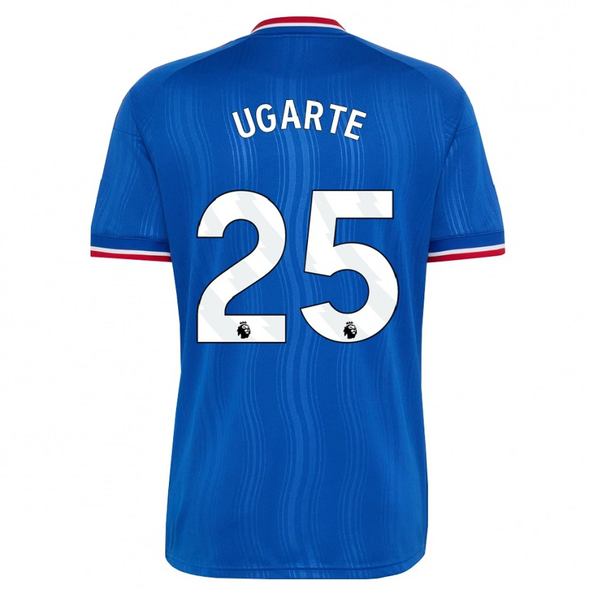 Danxen Enfant Maillot Manuel Ugarte #25 Bleu Blanc Rouge Tenues Extérieur 2026/27 T-Shirt