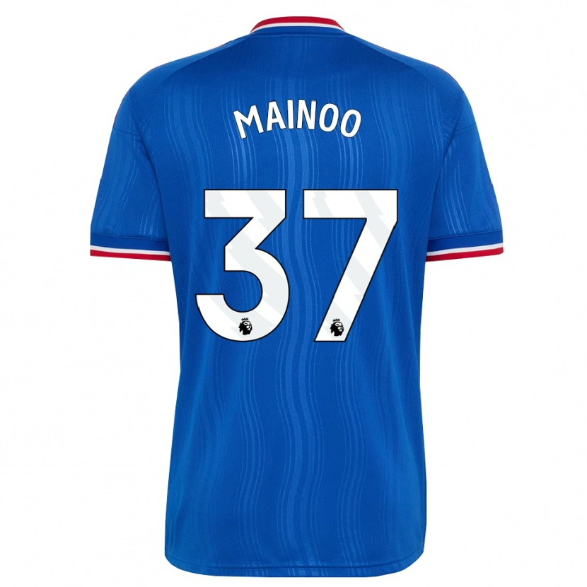Danxen Enfant Maillot Kobbie Mainoo #37 Bleu Blanc Rouge Tenues Extérieur 2026/27 T-Shirt