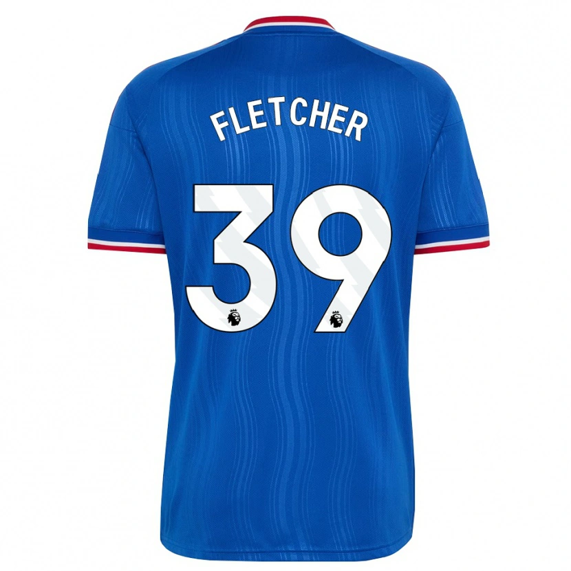 Danxen Enfant Maillot Tyler Fletcher #39 Bleu Blanc Rouge Tenues Extérieur 2026/27 T-Shirt