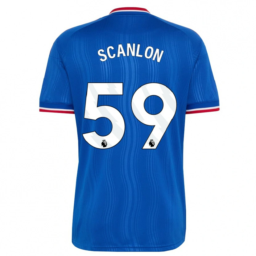 Danxen Enfant Maillot James Scanlon #59 Bleu Blanc Rouge Tenues Extérieur 2026/27 T-Shirt