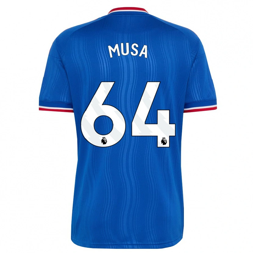 Danxen Enfant Maillot Victor Musa #64 Bleu Blanc Rouge Tenues Extérieur 2026/27 T-Shirt
