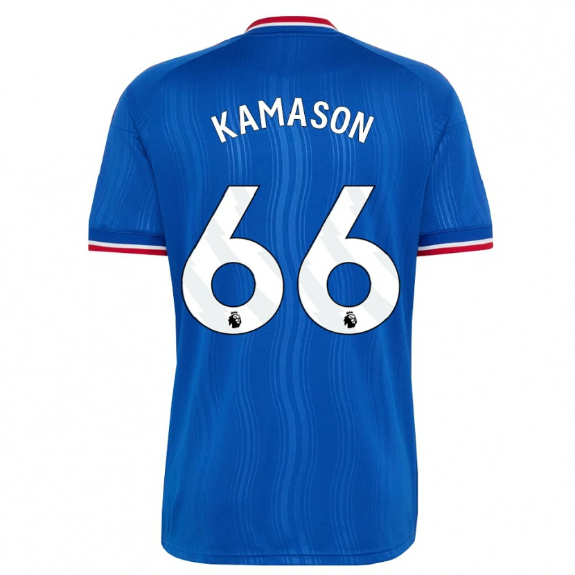 Danxen Enfant Maillot Jaydan Kamason #66 Bleu Blanc Rouge Tenues Extérieur 2026/27 T-Shirt