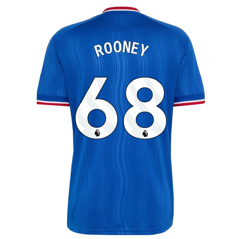 Danxen Enfant Maillot Kai Rooney #68 Bleu Blanc Rouge Tenues Extérieur 2026/27 T-Shirt