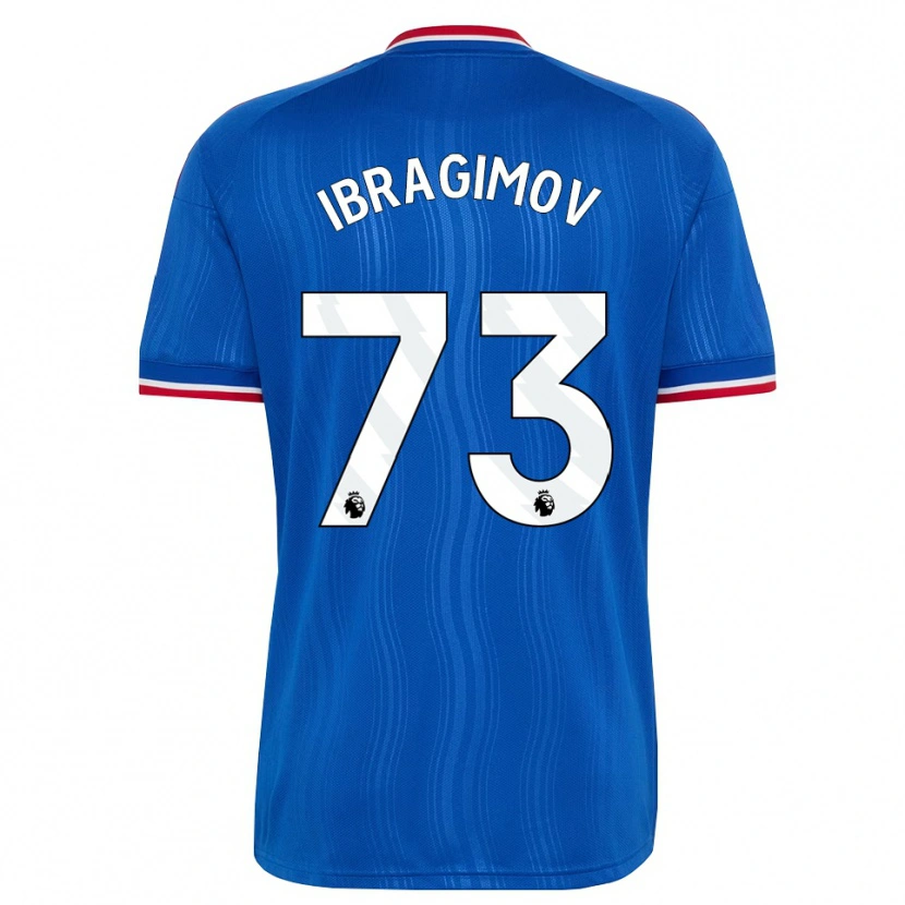 Danxen Enfant Maillot Amir Ibragimov #73 Bleu Blanc Rouge Tenues Extérieur 2026/27 T-Shirt