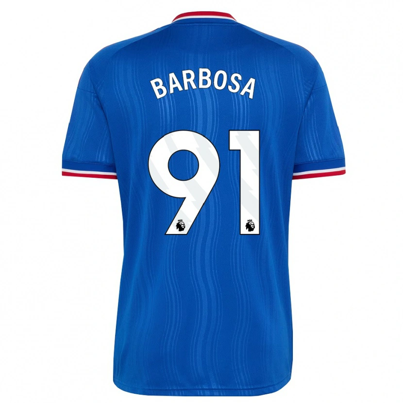 Danxen Enfant Maillot Neithan Barbosa #91 Bleu Blanc Rouge Tenues Extérieur 2026/27 T-Shirt